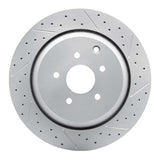 Dynamic Friction 2009-2024 Infiniti Q70 Rear Right Drilled & Slotted Geoperformance Rotor by Dynamic Friction Company 830-68015R