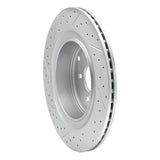 Dynamic Friction 2009-2024 Infiniti Q70 Rear Right Drilled & Slotted Geoperformance Rotor by Dynamic Friction Company 830-68015R