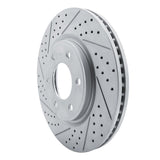 Dynamic Friction 2007-2024 Infiniti Qx80 Front Left Drilled & Slotted Geoperformance Rotor by Dynamic Friction Company 830-68016L