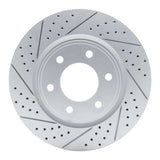 Dynamic Friction 2007-2024 Infiniti Qx80 Front Left Drilled & Slotted Geoperformance Rotor by Dynamic Friction Company 830-68016L