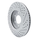 Dynamic Friction 2007-2024 Infiniti Qx80 Front Left Drilled & Slotted Geoperformance Rotor by Dynamic Friction Company 830-68016L