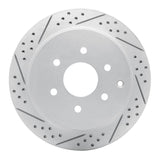 Dynamic Friction 2010-2024 Infiniti Qx80 Rear Left Drilled & Slotted Geoperformance Rotor by Dynamic Friction Company 830-68017L
