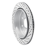 Dynamic Friction 2010-2024 Infiniti Qx80 Rear Left Drilled & Slotted Geoperformance Rotor by Dynamic Friction Company 830-68017L