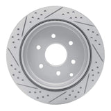 Dynamic Friction 2010-2024 Infiniti Qx56 Rear Right Drilled & Slotted Geoperformance Rotor by Dynamic Friction Company 830-68017R