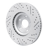 Dynamic Friction 2019-2025 Infiniti Qx50 Front Left Drilled & Slotted Geoperformance Rotor by Dynamic Friction Company 830-68018L