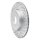 Dynamic Friction 2019-2025 Infiniti Qx50 Rear Left Drilled & Slotted Geoperformance Rotor by Dynamic Friction Company 830-68019L