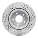 Dynamic Friction 2019-2025 Infiniti Qx50 Rear Left Drilled & Slotted Geoperformance Rotor by Dynamic Friction Company 830-68019L