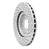 Dynamic Friction 2003-2006 Mitsubishi Lancer Front Left Drilled & Slotted Geoperformance Rotor by Dynamic Friction Company 830-72035L
