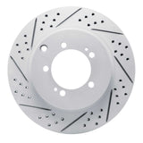 Dynamic Friction 2003-2006 Mitsubishi Lancer Rear Left Drilled & Slotted Geoperformance Rotor by Dynamic Friction Company 830-72036L