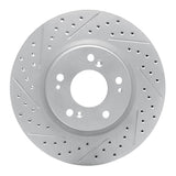 Dynamic Friction 2004-2012 Mitsubishi Galant Front Left Drilled & Slotted Geoperformance Rotor by Dynamic Friction Company 830-72037L
