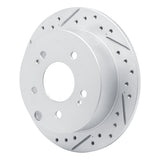 Dynamic Friction 2004-2012 Mitsubishi Galant Rear Left Drilled & Slotted Geoperformance Rotor by Dynamic Friction Company 830-72038L