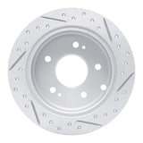 Dynamic Friction 2004-2012 Mitsubishi Galant Rear Left Drilled & Slotted Geoperformance Rotor by Dynamic Friction Company 830-72038L