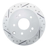 Dynamic Friction 2004-2012 Mitsubishi Galant Rear Left Drilled & Slotted Geoperformance Rotor by Dynamic Friction Company 830-72038L