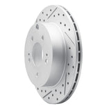 Dynamic Friction 2006-2012 Mitsubishi Eclipse Rear Left Drilled & Slotted Geoperformance Rotor by Dynamic Friction Company 830-72040L