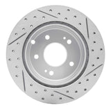 Dynamic Friction 2006-2012 Mitsubishi Eclipse Rear Left Drilled & Slotted Geoperformance Rotor by Dynamic Friction Company 830-72040L
