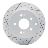 Dynamic Friction 2006-2012 Mitsubishi Eclipse Rear Left Drilled & Slotted Geoperformance Rotor by Dynamic Friction Company 830-72040L