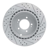 Dynamic Friction 2008-2015 Mitsubishi Lancer Rear Left Drilled & Slotted Geoperformance Rotor by Dynamic Friction Company 830-72042L