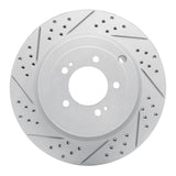 Dynamic Friction 2008-2015 Mitsubishi Lancer Rear Left Drilled & Slotted Geoperformance Rotor by Dynamic Friction Company 830-72042L