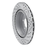 Dynamic Friction 2008-2015 Mitsubishi Lancer Rear Left Drilled & Slotted Geoperformance Rotor by Dynamic Friction Company 830-72042L