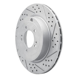 Dynamic Friction 2008-2015 Mitsubishi Lancer Rear Right Drilled & Slotted Geoperformance Rotor by Dynamic Friction Company 830-72042R