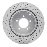Dynamic Friction 2008-2015 Mitsubishi Lancer Rear Right Drilled & Slotted Geoperformance Rotor by Dynamic Friction Company 830-72042R