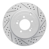 Dynamic Friction 2008-2015 Mitsubishi Lancer Rear Right Drilled & Slotted Geoperformance Rotor by Dynamic Friction Company 830-72042R