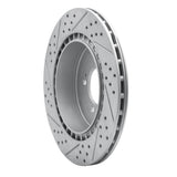 Dynamic Friction 2008-2015 Mitsubishi Lancer Rear Right Drilled & Slotted Geoperformance Rotor by Dynamic Friction Company 830-72042R