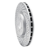 Dynamic Friction 2008-2015 Mitsubishi Lancer Front Left Drilled & Slotted Geoperformance Rotor by Dynamic Friction Company 830-72043L