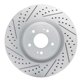 Dynamic Friction 2008-2015 Mitsubishi Lancer Front Left Drilled & Slotted Geoperformance Rotor by Dynamic Friction Company 830-72043L