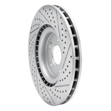 Dynamic Friction 2008-2015 Mitsubishi Lancer Front Left Drilled & Slotted Geoperformance Rotor by Dynamic Friction Company 830-72043L