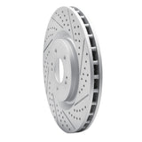 Dynamic Friction 2008-2015 Mitsubishi Lancer Front Right Drilled & Slotted Geoperformance Rotor by Dynamic Friction Company 830-72043R