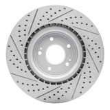 Dynamic Friction 2008-2015 Mitsubishi Lancer Front Right Drilled & Slotted Geoperformance Rotor by Dynamic Friction Company 830-72043R