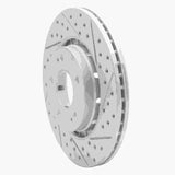 Dynamic Friction 2009-2015 Mitsubishi Lancer Front Right Drilled & Slotted Geoperformance Rotor by Dynamic Friction Company 830-72044R