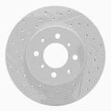 Dynamic Friction 2014-2015 Mitsubishi Mirage Front Left Drilled & Slotted Geoperformance Rotor by Dynamic Friction Company 830-72045L