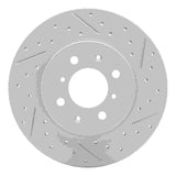 Dynamic Friction 2014-2015 Mitsubishi Mirage Front Right Drilled & Slotted Geoperformance Rotor by Dynamic Friction Company 830-72045R