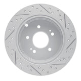 Dynamic Friction 2004-2011 Mitsubishi Grandis (Mexico) Rear Left Drilled & Slotted Geoperformance Rotor by Dynamic Friction Company 830-72060L