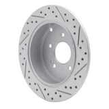 Dynamic Friction 2004-2011 Mitsubishi Grandis (Mexico) Rear Left Drilled & Slotted Geoperformance Rotor by Dynamic Friction Company 830-72060L