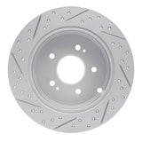 Dynamic Friction 2004-2011 Mitsubishi Endeavor Rear Right Drilled & Slotted Geoperformance Rotor by Dynamic Friction Company 830-72060R