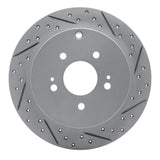 Dynamic Friction 2004-2011 Mitsubishi Endeavor Rear Right Drilled & Slotted Geoperformance Rotor by Dynamic Friction Company 830-72060R