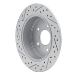 Dynamic Friction 2004-2011 Mitsubishi Endeavor Rear Right Drilled & Slotted Geoperformance Rotor by Dynamic Friction Company 830-72060R