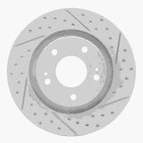 Dynamic Friction 2005-2022 Mitsubishi Outlander Front Right Drilled & Slotted Geoperformance Rotor by Dynamic Friction Company 830-72061R