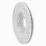 Dynamic Friction 2005-2022 Mitsubishi Outlander Front Right Drilled & Slotted Geoperformance Rotor by Dynamic Friction Company 830-72061R