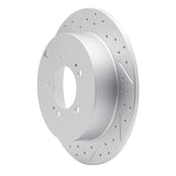 Dynamic Friction 2007-2015 Mitsubishi Lancer Rear Left Drilled & Slotted Geoperformance Rotor by Dynamic Friction Company 830-72062L