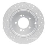 Dynamic Friction 2007-2015 Mitsubishi Lancer Rear Left Drilled & Slotted Geoperformance Rotor by Dynamic Friction Company 830-72062L