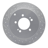 Dynamic Friction 2007-2015 Mitsubishi Lancer Rear Left Drilled & Slotted Geoperformance Rotor by Dynamic Friction Company 830-72062L