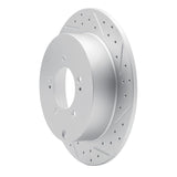 Dynamic Friction 2007-2015 Mitsubishi Lancer Rear Right Drilled & Slotted Geoperformance Rotor by Dynamic Friction Company 830-72062R