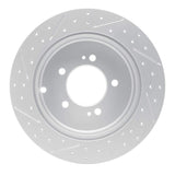 Dynamic Friction 2007-2015 Mitsubishi Lancer Rear Right Drilled & Slotted Geoperformance Rotor by Dynamic Friction Company 830-72062R