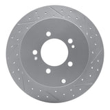 Dynamic Friction 2007-2015 Mitsubishi Lancer Rear Right Drilled & Slotted Geoperformance Rotor by Dynamic Friction Company 830-72062R