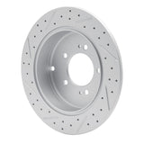 Dynamic Friction 2007-2015 Mitsubishi Lancer Rear Right Drilled & Slotted Geoperformance Rotor by Dynamic Friction Company 830-72062R