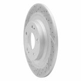 Dynamic Friction 2013-2025 Mitsubishi Outlander Phev Rear Left Drilled & Slotted Geoperformance Rotor by Dynamic Friction Company 830-72063L